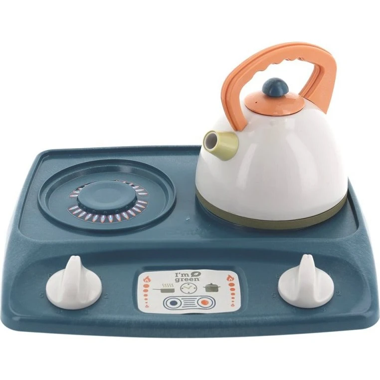 Dantoy BIOplastic Fluitketel & Kookplaat 3-delig, Dark Ocean Blue