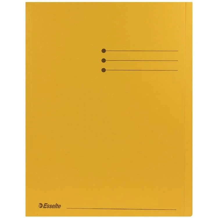 Esselte Vouwmap A4 met Overslag Geel 180gr 100 stuks