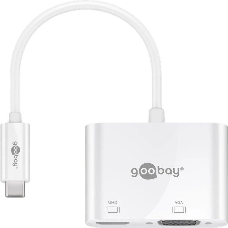 Goobay USB-C Multipoortadapter HDMI+VGA Wit