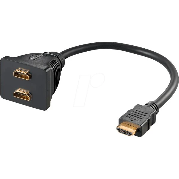 GOOBAY HDMI-2HDMI-G 0,1m Zwart