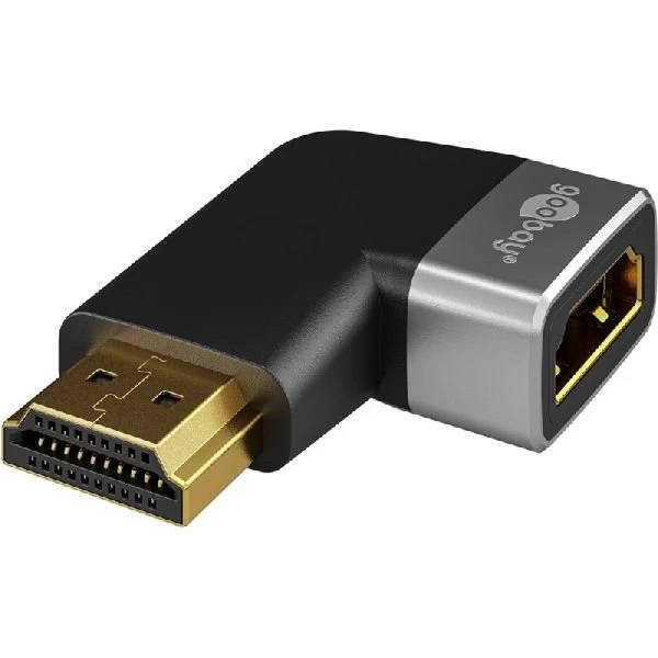 Goobay 72012 HDMI 270° Hoekadapter Verguld Zwart/Zilver