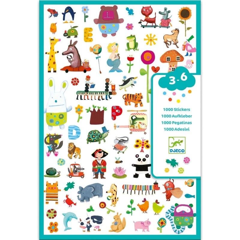 Djeco Duizend Stickers voor Kinderen van 3 tot 6 Jaar