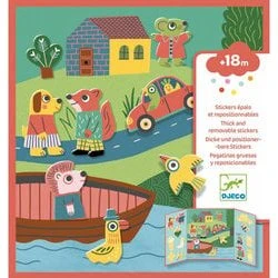 Djeco Herbruikbare Stickers Dieren (18 maanden+)