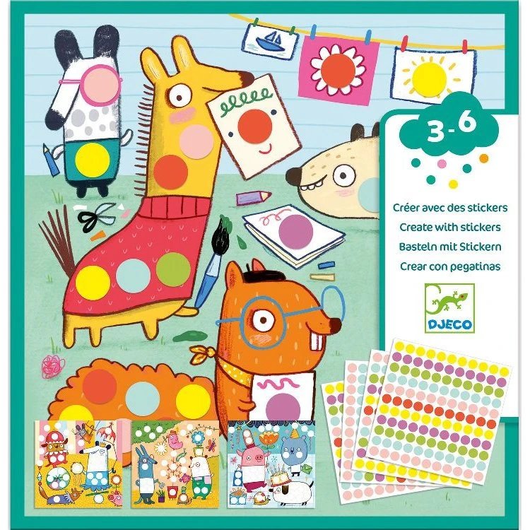 Djeco Kinderkunstset Gekleurde Stippen