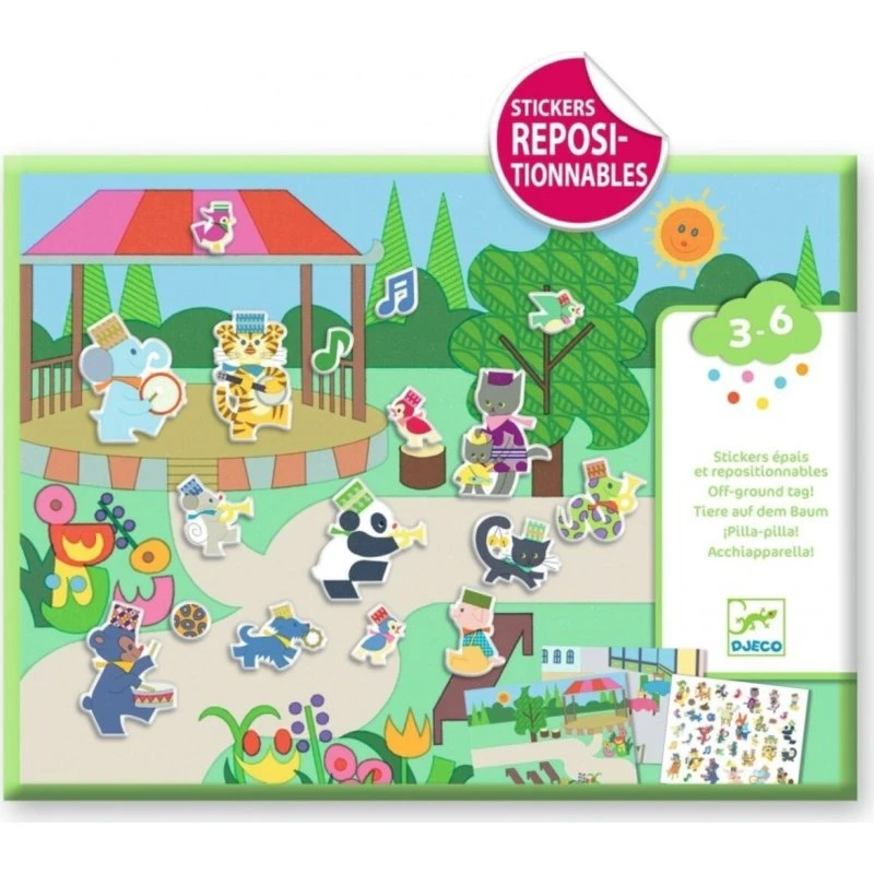 Djeco Herbruikbare Stickers - Fanfare Orkest