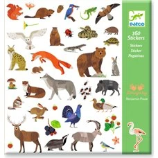 Djeco Stickers Europese Dieren (160 stuks)