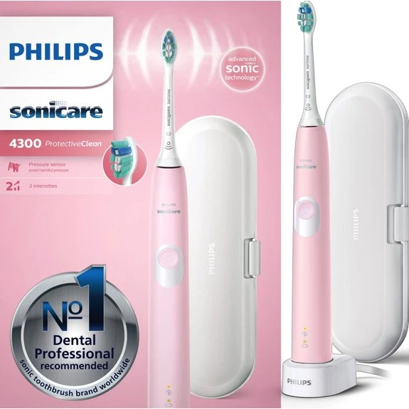 Philips Sonicare 4300 HX6806/03 Elektrische Tandenborstel Roze