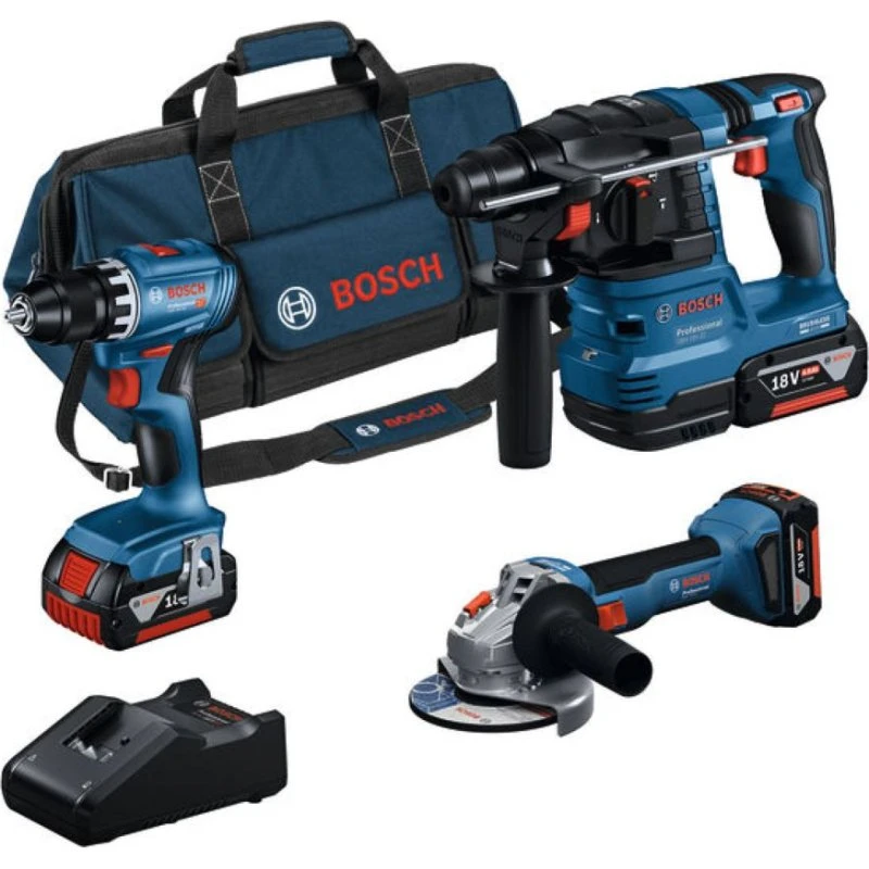 Bosch 18V Combo Kit GSR 18V-45 + GWS 18V-8 + GBH 18V-22