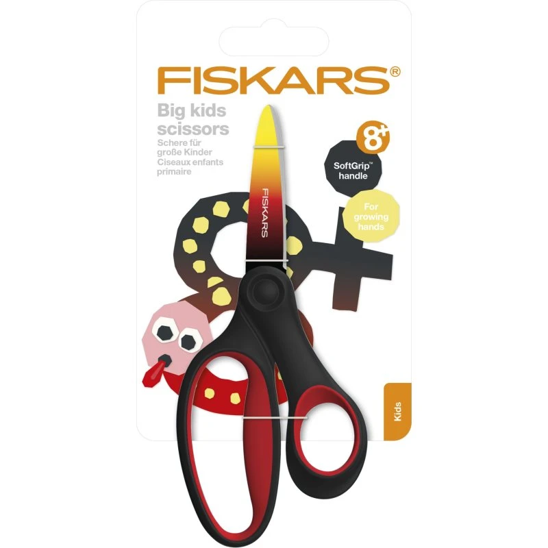 Fiskars Kinder Softgrip Schaar 15 cm Rood/Zwart