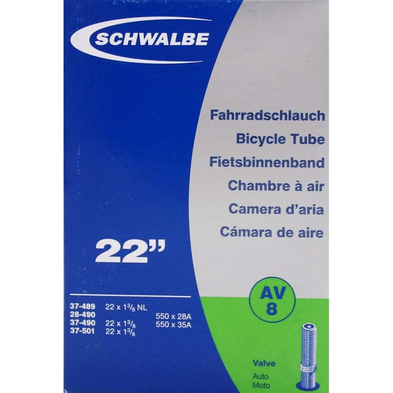 Schwalbe AV8 22 x 1 3/8 - 1 1/2 40mm autoventiel binnenband
