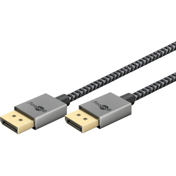 Goobay Slim DisplayPort 2.0/2.1 Kabel 1m, 8K@120Hz, Zwart