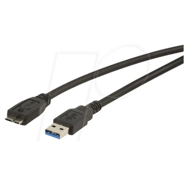 Goobay USB 3.0 A naar Micro-USB B kabel, 3 m, zwart