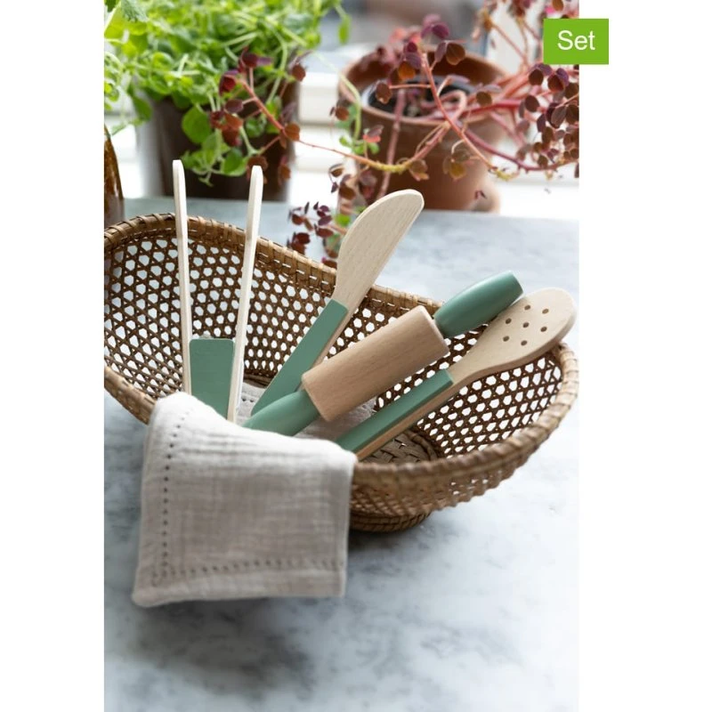 Sebra Houten Keukengerei Set, 100% FSC, 4-delig