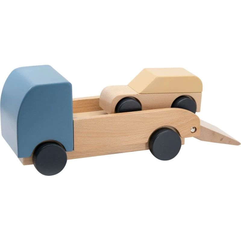 Sebra Autotransporter LKW met Auto uit Hout