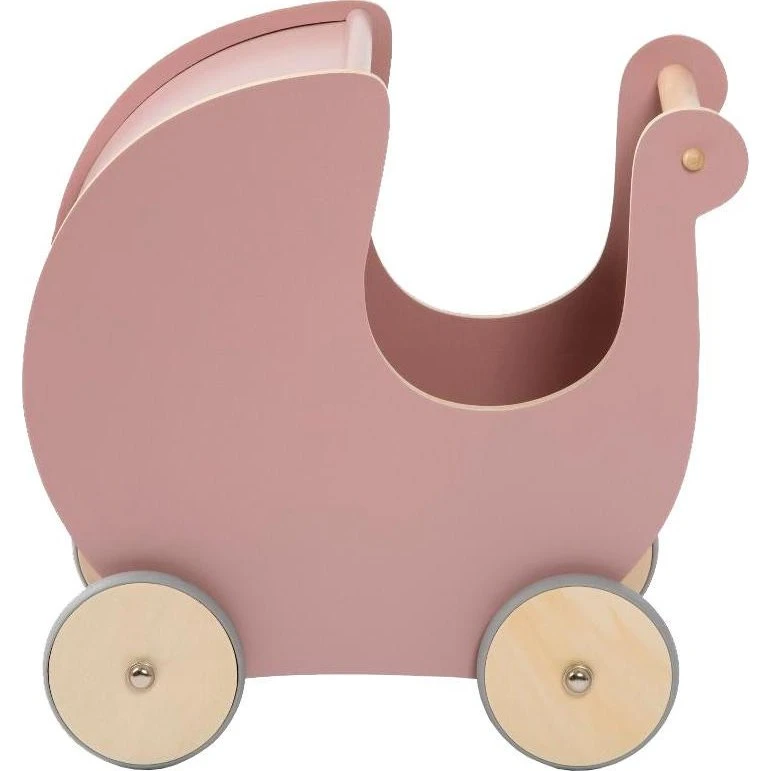 Sebra Houten Poppenwagen Bloesemroze