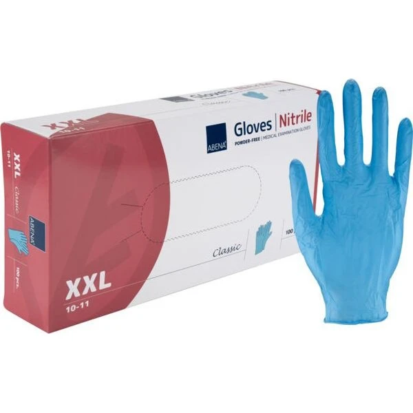 Abena Classic Nitril Handschoenen Blauw XXL Poedervrij 100 stuks