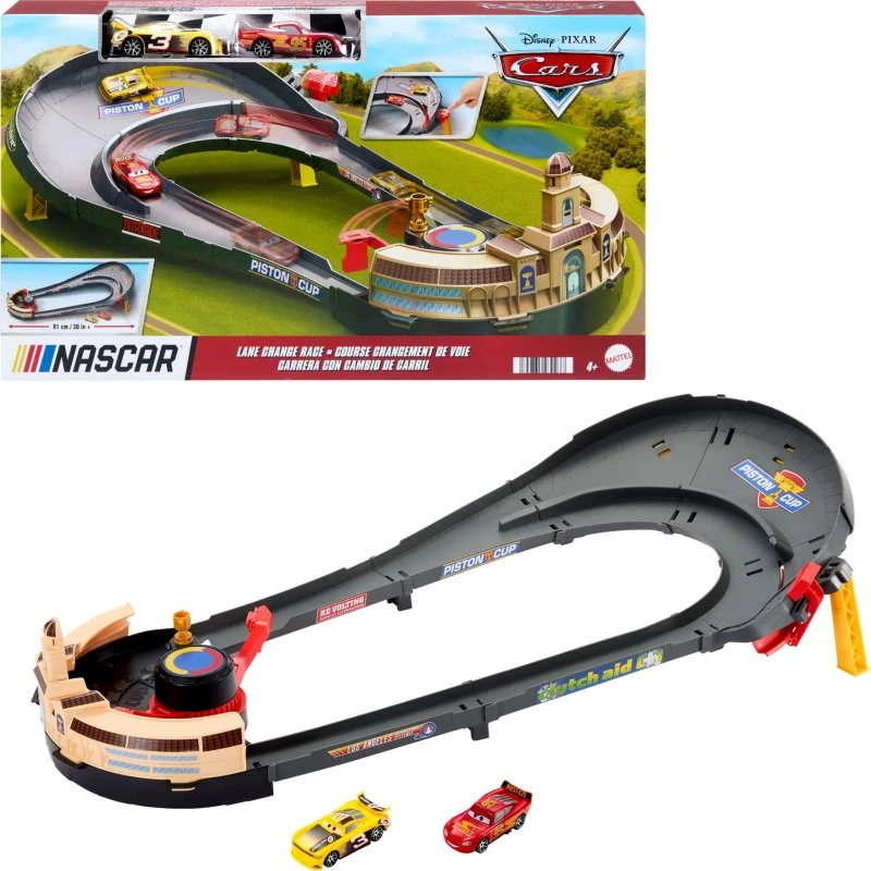 Disney Cars NASCAR Lane Change Race Speelset (81 cm)