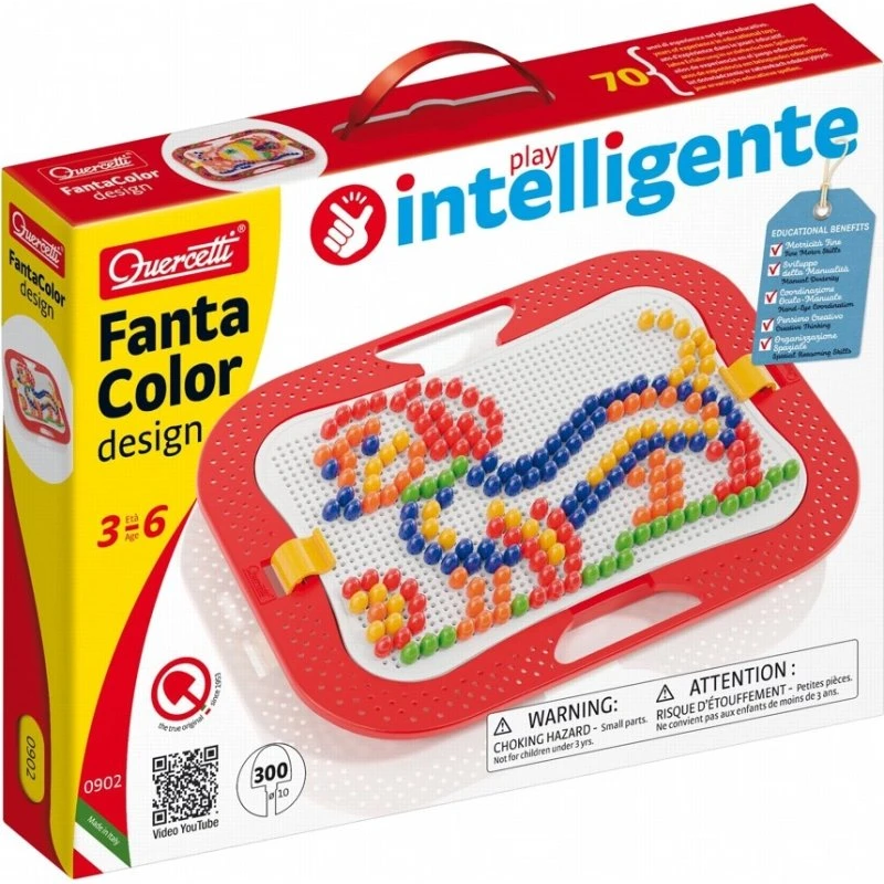 Quercetti Fantacolor Design Insteekmozaïek, 300 Pins