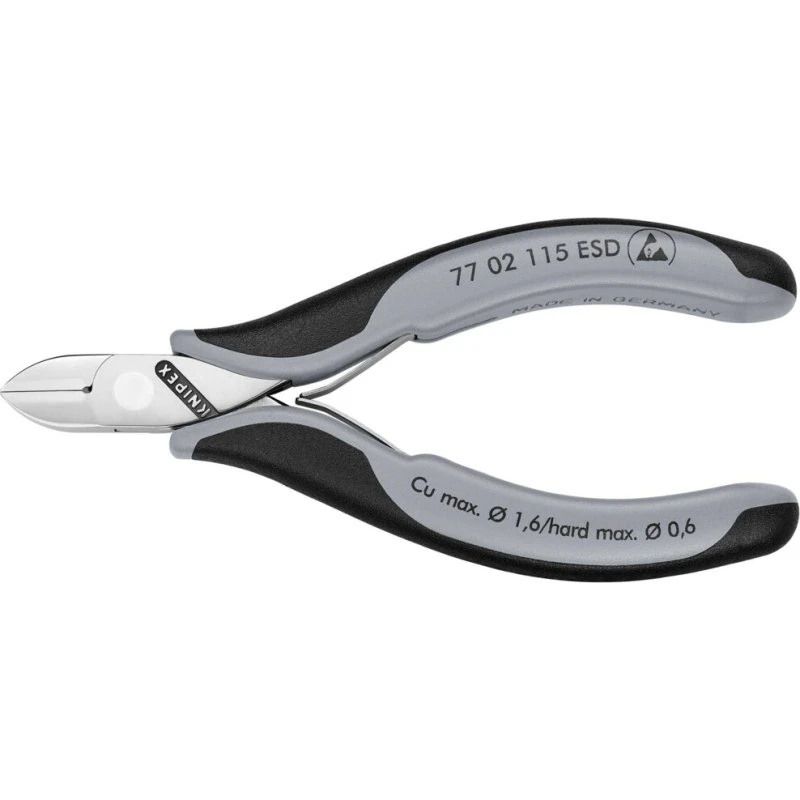 Knipex 77 32 115 ESD Zijkniptang, 115 mm, zwart/grijs