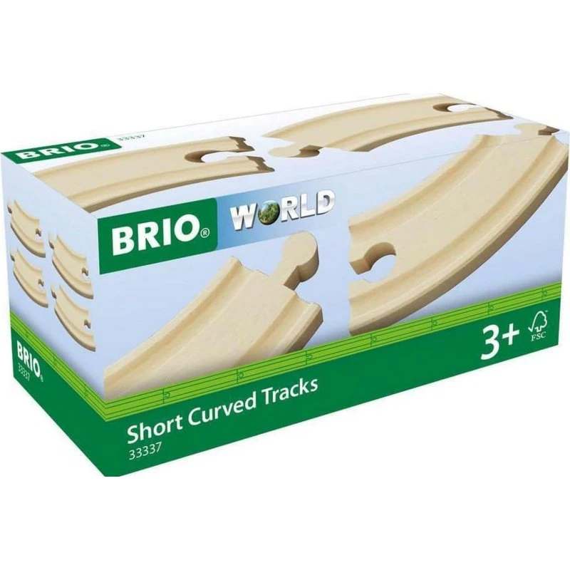BRIO Korte Gebogen Rails 33337 (4 stuks)