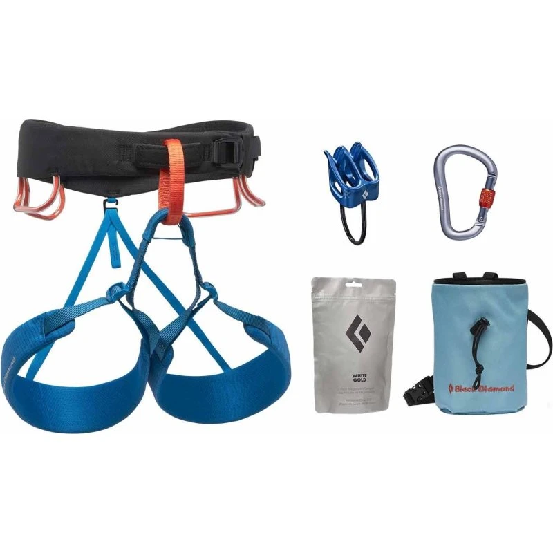 Black Diamond Momentum Harnas Pakket (M, Zwart/Blauw)