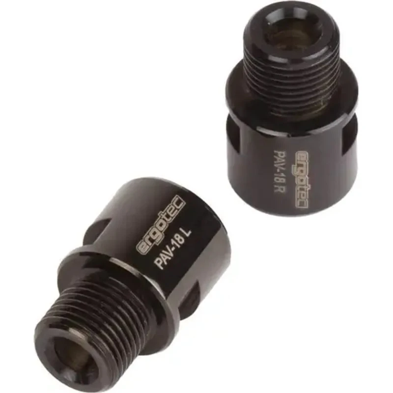 Ergotec Pedaalasverlenger Zwart RVS 9/16"