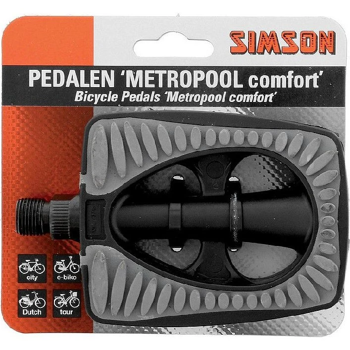Simson Pedalen Metropool Comfort 2.0 - Zwart