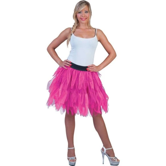Neonroze tule rok jaren 80 - 36