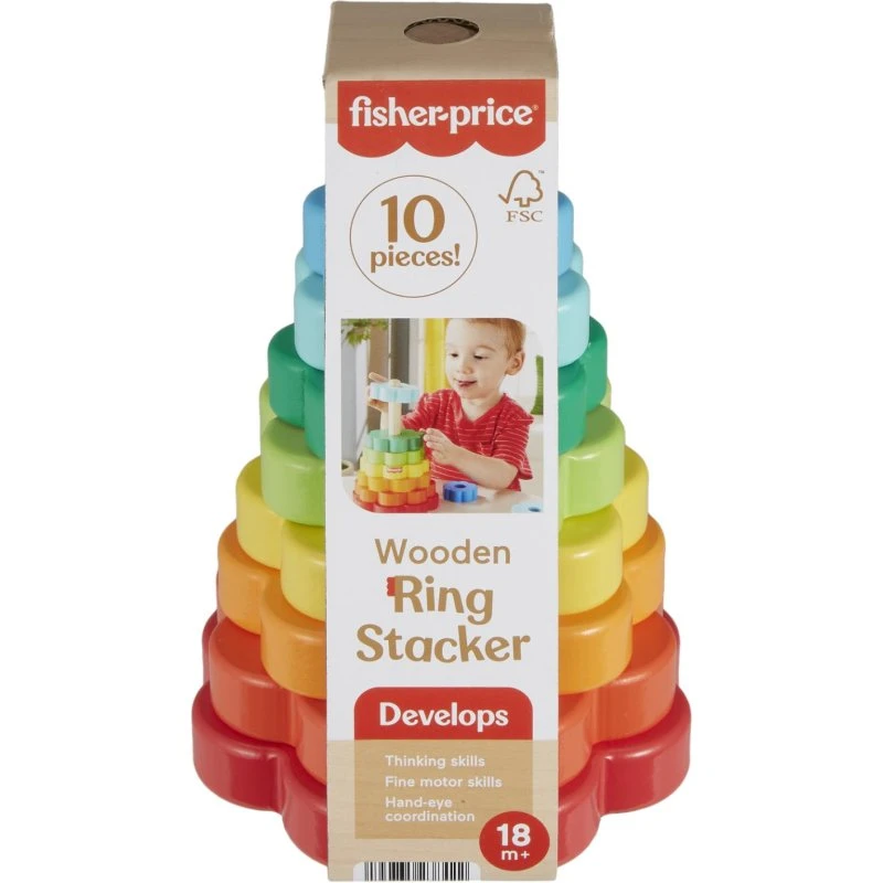 Fisher-Price Houten Ringstapelaar 10 ringen