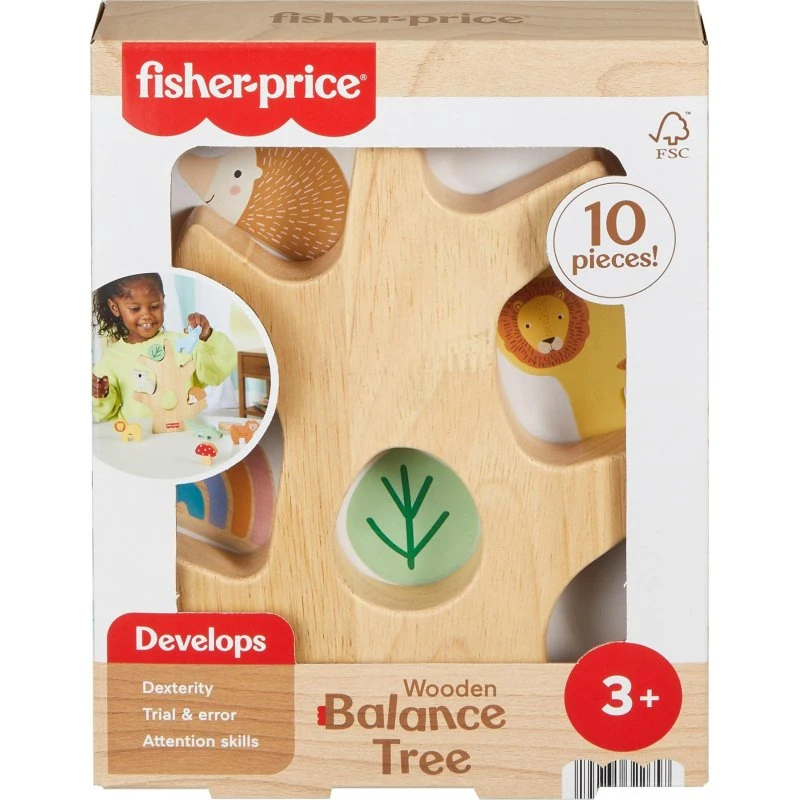 Fisher Price Houten Balanceer Boom 10-delig