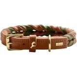 Hunter Halsband Solid Education Duo Cognac&Olijfgroen 50 cm