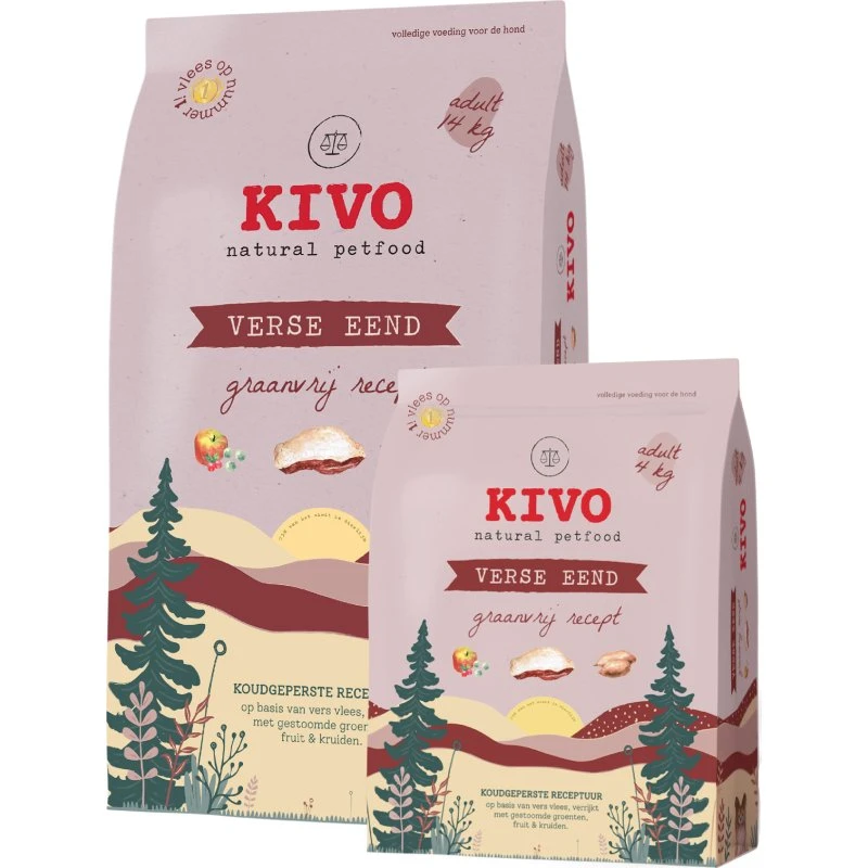 Kivo Verse Eend Graanvrij Hondenbrokken