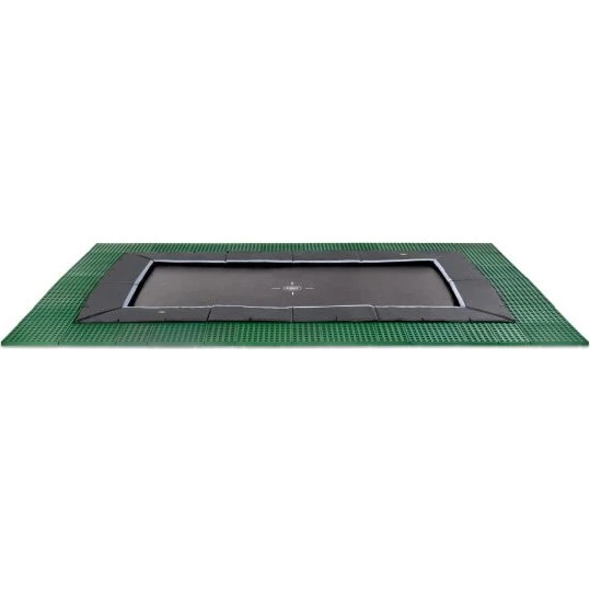 EXIT Dynamic Groundlevel Trampoline 519x305 cm Zwart met Freezone Veiligheidstegels
