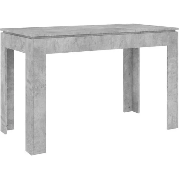 vidaXL Eettafel 120x60x76 cm bewerkt hout betongrijs