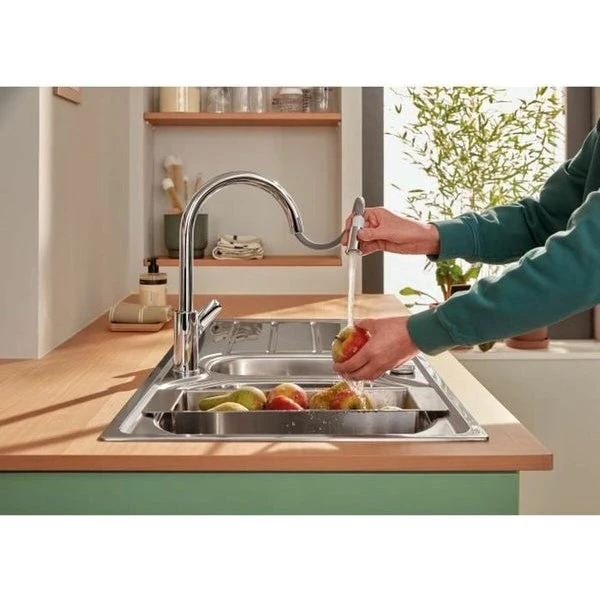 Grohe Start Edge Keukenmengkraan Hoge Uitloop Chroom
