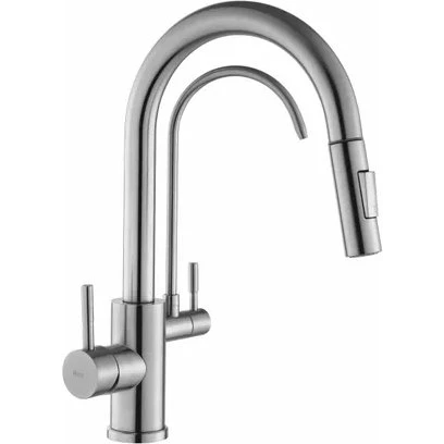 Rea Eco Fresh Uittrekbare Keukenkraan Geborsteld Nikkel 18x29,5x37,5cm