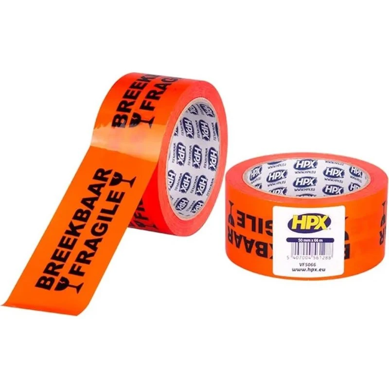 HPX Verpakkingstape Breekbaar Fragile 50mm x 66m