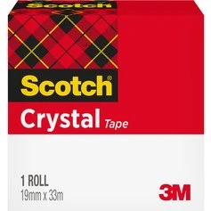 Scotch Crystal 600 Plakband 19mm x 33m transparant