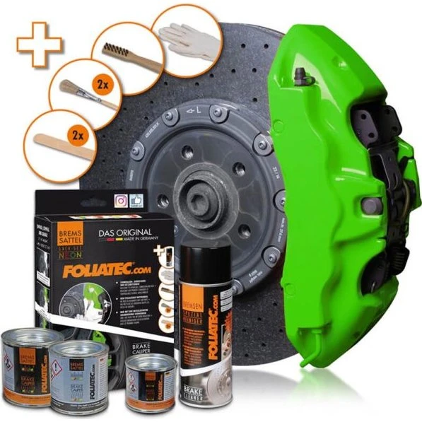 Foliatec Remklauwlakset NEON groen - 4 componenten