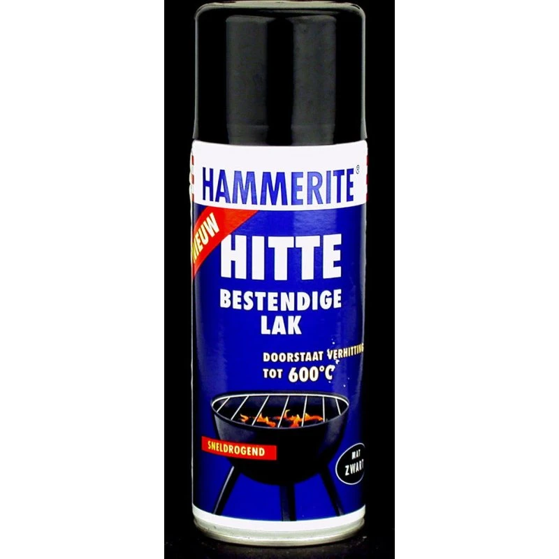 Hammerite Hittebestendige Lak Mat Zwart 400ml