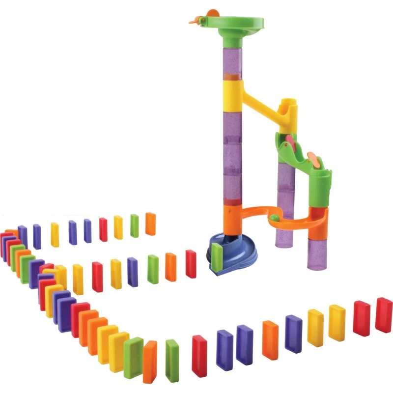 MegaTrack Knikkerbaan & Dominoset, 79 delen
