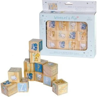 Rubo Toys Woezel en Pip Baby Houten Blokken