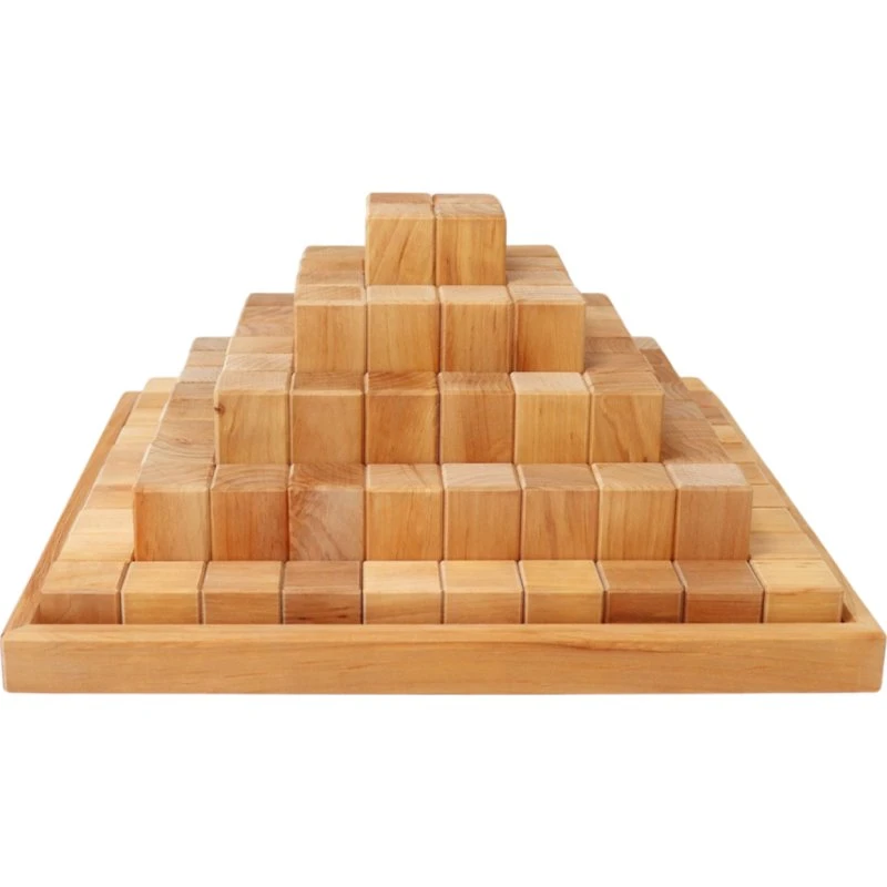 Grimm's Grote Trap Piramide in Natuur of Regenboog (100 blokken)
