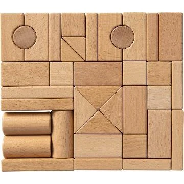 Van Dijk Toys Blokkenset Naturel 44 Stuks incl. Opbergzak
