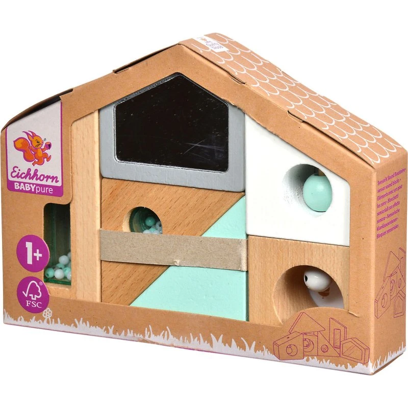 Eichhorn Baby Pure Houten Zintuigblokken met Geluid