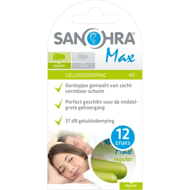 Sanohra Oordopjes Foam Max Regular 6PR, 37dB