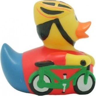 Lilalu Cycling Badeend - Rubberen badeend met uniek karakter