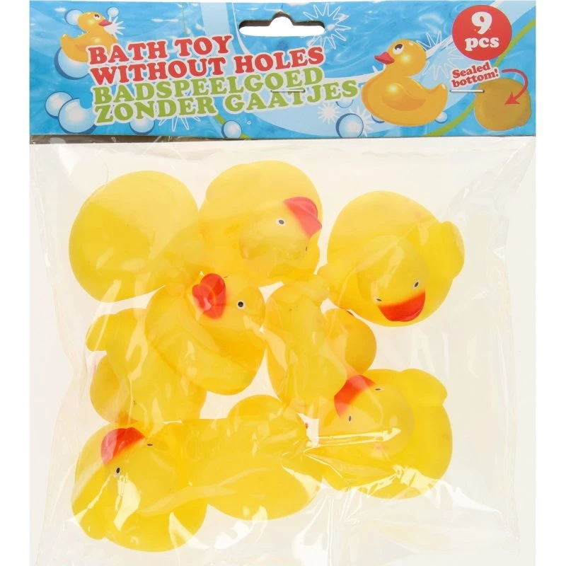 Badeendjes, 9 stuks, Geel