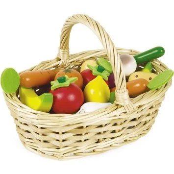 Janod In De Keuken - Groenten En Fruit In Mand (24 Stuks)