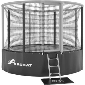 Akrobat Trampoline Gallus Above 430 cm Rond Grijs